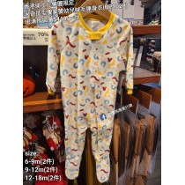 (出清) 香港迪士尼樂園限定 米奇 造型圖案嬰幼兒絨毛連身衣 (BP0028)